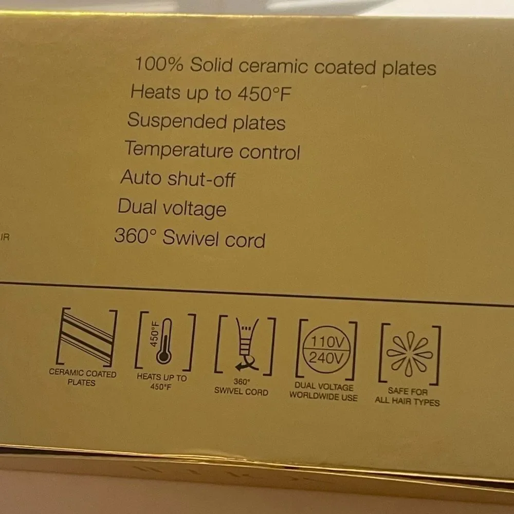 Soleil Dynamic Styler Baby Pink Ceramic Flat Iron | Dual Voltage | NIB